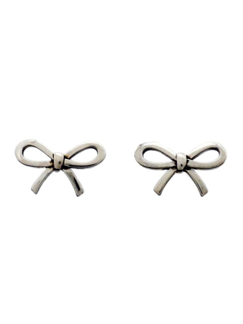 Tiffany & Co Earrings Bow Ribbon 925 Sterling Silver